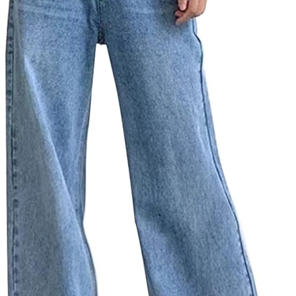 Women Wide Leg Jeans High Waist Baggy Jeans for Women Loose Boyfriends Jeans Denim Pants Y2K 90s