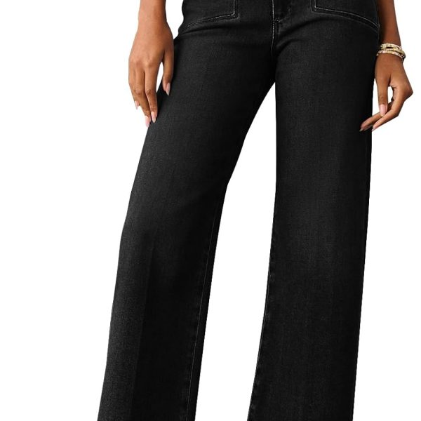 Jeans for Women Wide Leg Baggy High Waist Boyfriends Straight Leg Stretchy Denim Pants Trendy Fall 2026